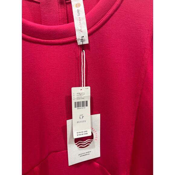 NWT Anthropologie Daily Practice Short-Sleeve Mini Dress in Pink Sz LP - Picture 4 of 11